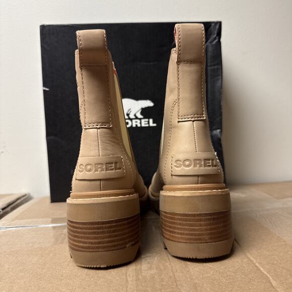 Sorel Tan and Cream Chunky Heeled Boots - Picture 4 of 7